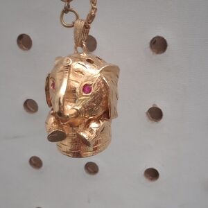 Elephant Locket With Chain